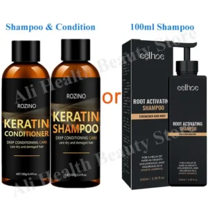 Keratin Hair Treatment Set Brazilian Hair Straightening Cream Smoothing Shampoo & Condition Magic Hair Mask Care