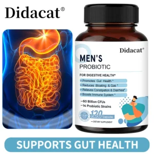 Men's Lactobacillus Probiotics Digestive Enzyme & Prebiotic Fiber Digestive Health More Effective Intestinal Immune Health