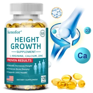 Height Growth Supplement - Calcium, L-Arginine, Vitamin D3, Zinc - Promotes Bone Growth - Helps Natural Height Growth Capsules