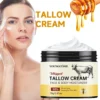 Beef Tallow Paste Deeply Moisturizer Honey Balm Brightening Wrinkle Remover Grass Fed Tallow Wild Honey Face Body Cream Skin