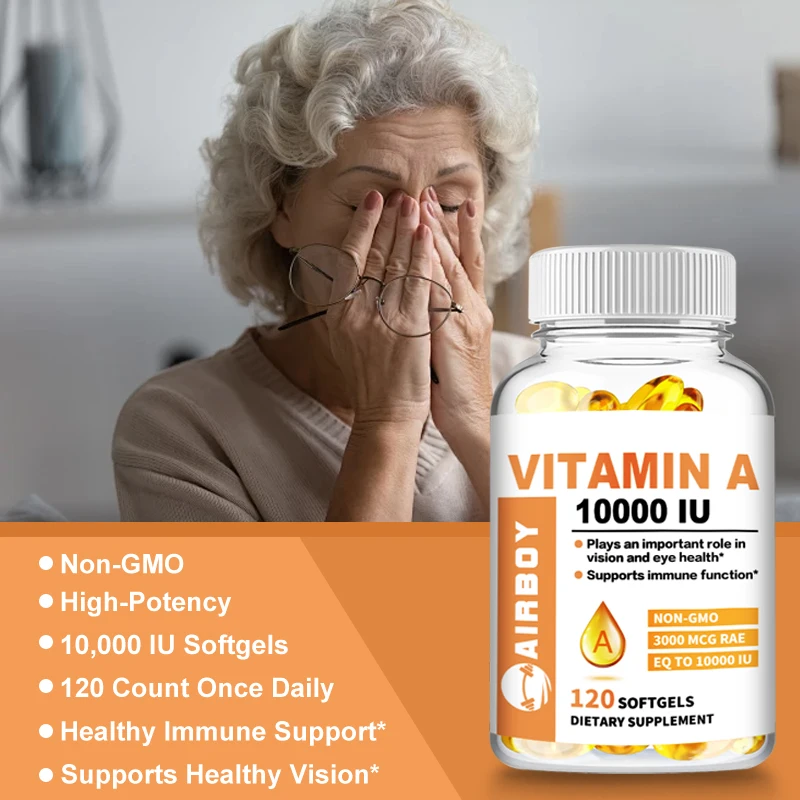Vitamin A Capsules 3000mcg - Supports Healthy Vision & Immune System - Non GMO - Image 3
